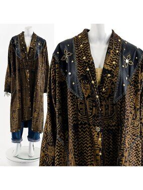Egyptian Pharoh Duster Cardigan 80s